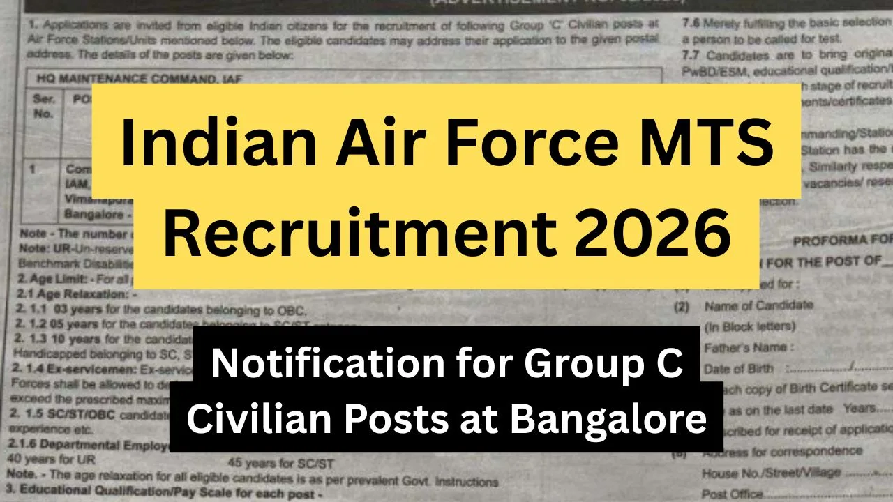 Indian Air Force MTS Recruitment 2026