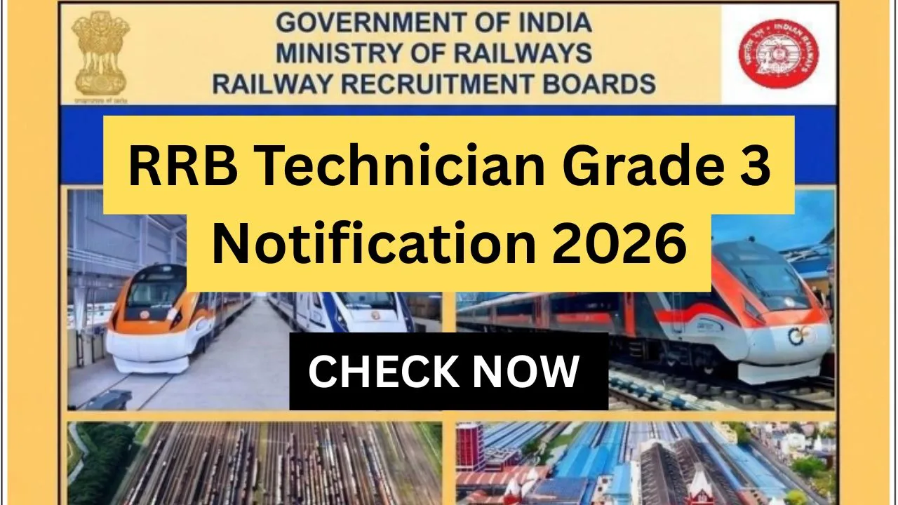 RRB Technician Grade 3 Notification 2026